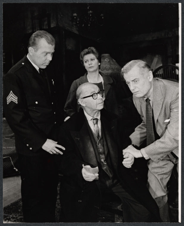 Albert Salmi, Kate Reid, Shepperd Strudwick and Harold Gary in the stage production The Price