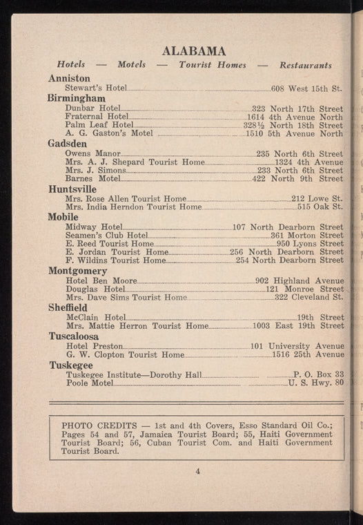 The Negro Travelers' Green Book: 1957