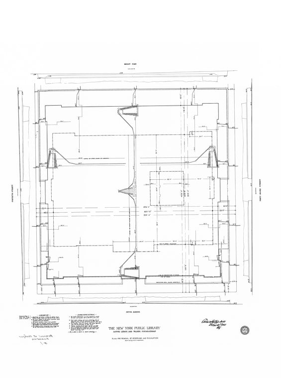 Plan for removal of reservoir and excavation
