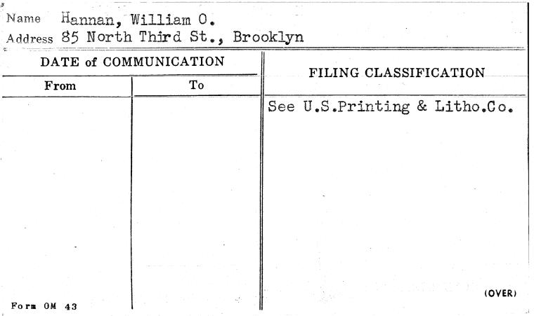 Hannan, William O.