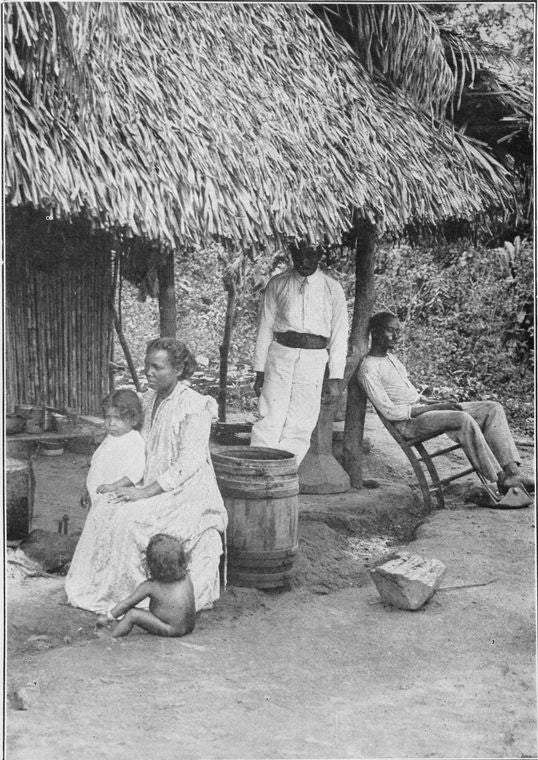 Out in the country the average Panamanian works only enough to procure the bare necessities of daily life. His food, clothing, and shelter are all of the simplest kinds.