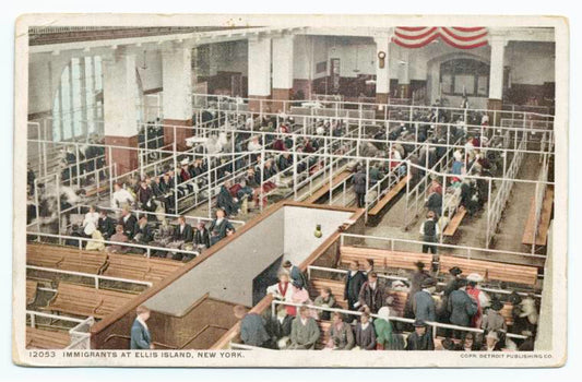 Immigrants at Ellis Island, New York