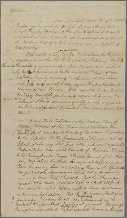 Letter to [the Committee of Safety.]
