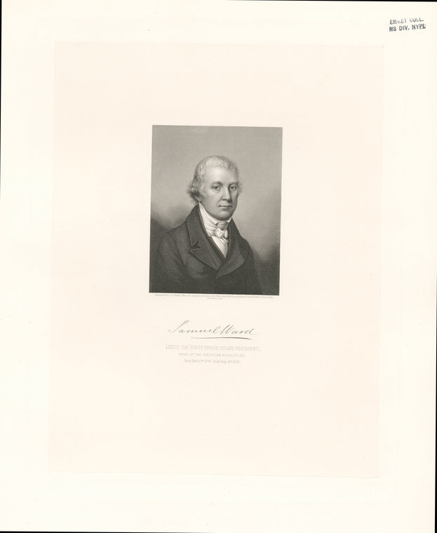 Samuel Ward Lieut. Col. First Rhode Island Regiment