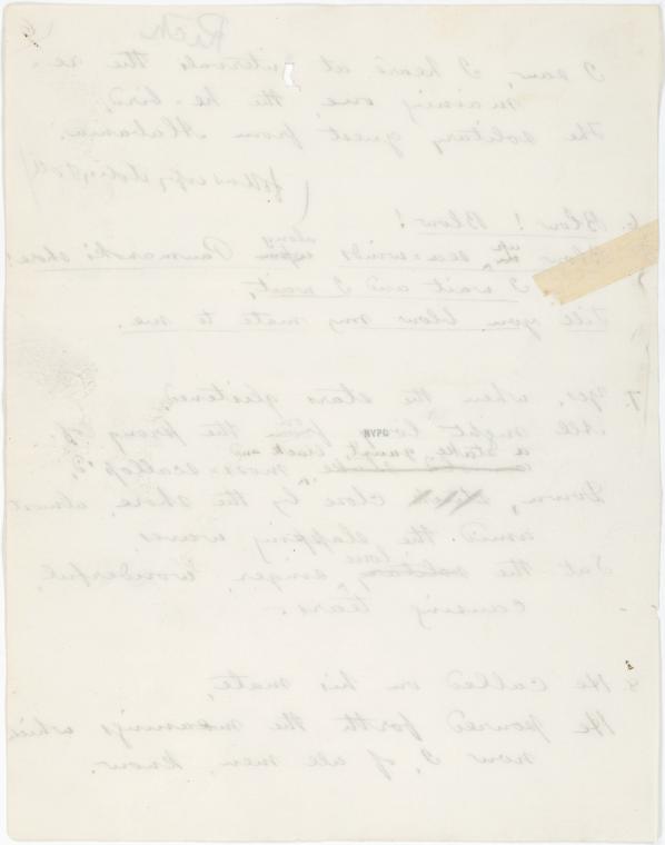 "A Child's Reminiscence." Holograph poem [1859].
