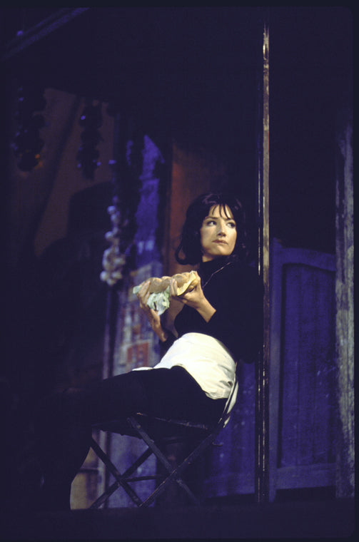 Actress Holly Villaire in a scene from the Broadway play "Scapino." (New York)