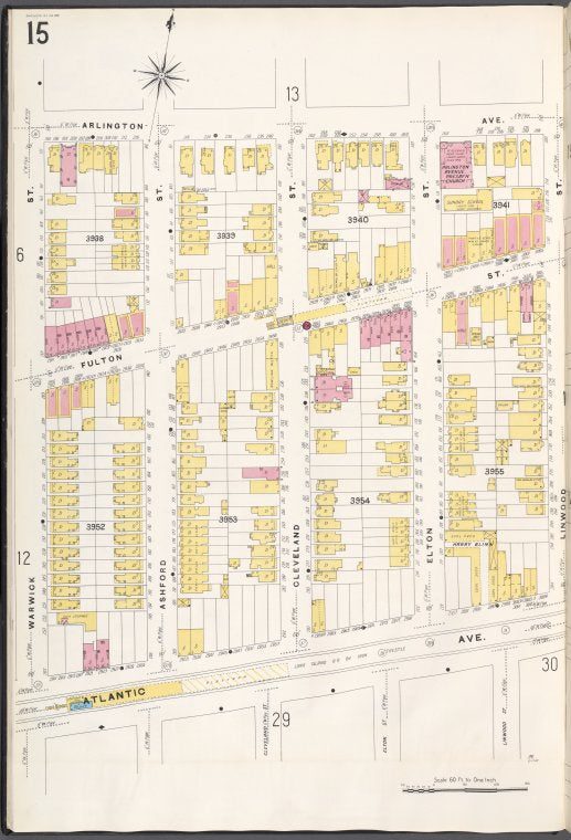 Brooklyn V. 8, Plate No. 15 [Map bounded by Arlington Ave., Linwood St., Atlantic Ave., Warwick St.]