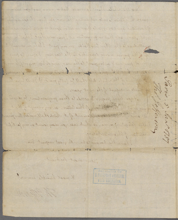 Letter to unknown correspondent