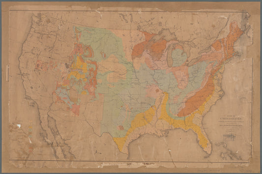 Map of the United States exhibiting the present status of knowledge relating to the areal distribution of geologic groups: (preliminary compilation)