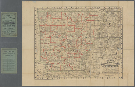 Cram's rail road & township map of Arkansas