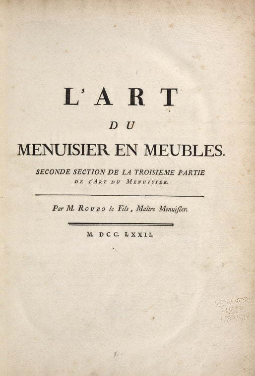 L'art du menuisier