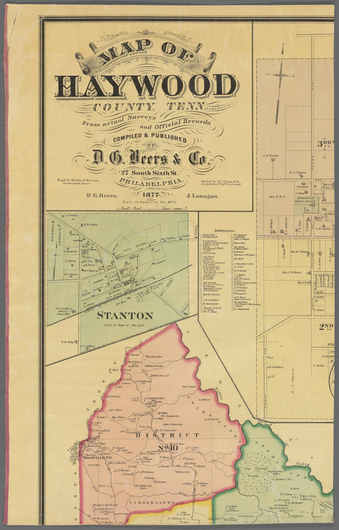 Map of Haywood County, Tenn. : from actual surveys and official records