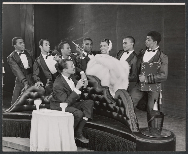 Lena Horne, Alvin Ailey and unidentified others in the 1957 stage production Jamaica