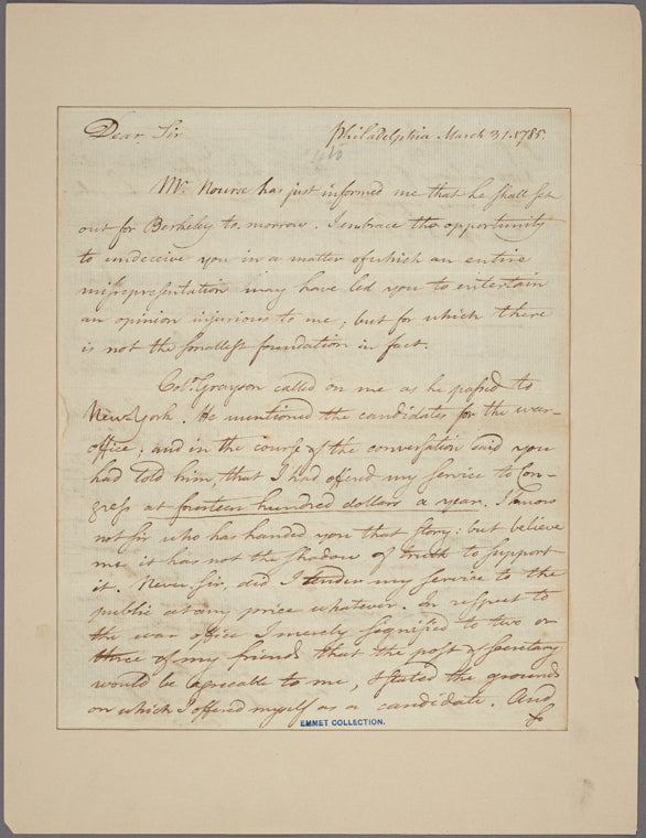 Letter to [Horatio] Gates [Berkeley Co., Va.]