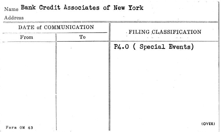 Bank Credit Associates of New York