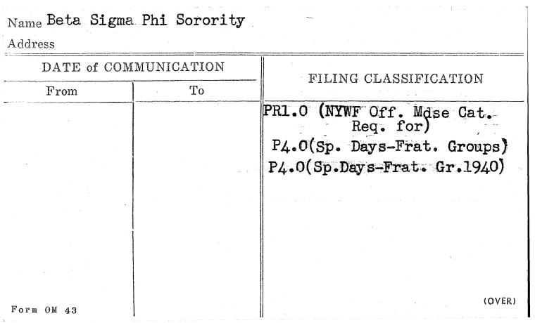 Beta Sigma Phi Sorority