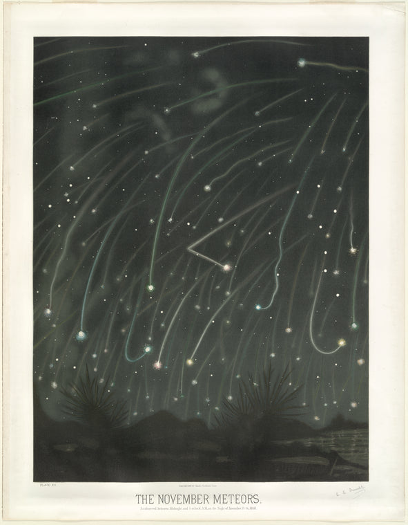 The November meteors: As observed between midnight and 5 o'clock A.M. on the night of November 13-14 1868.