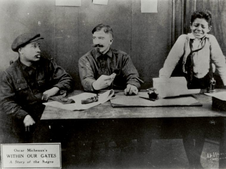 Scene from Oscar Micheaux's movie "Within Our Gates" featuring unidentified actors