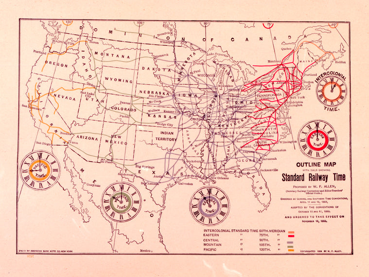 Standard Railway Time (outline map)
