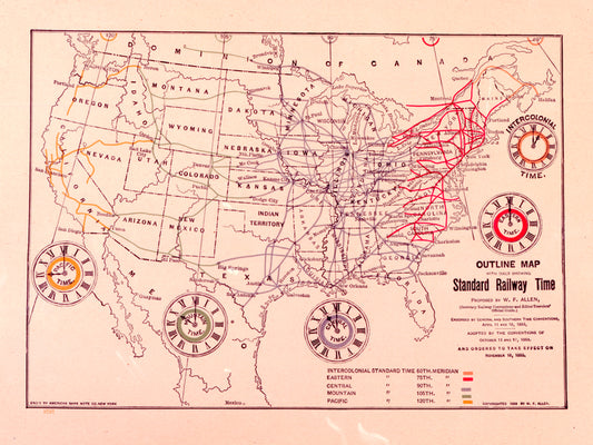 Standard Railway Time (outline map)