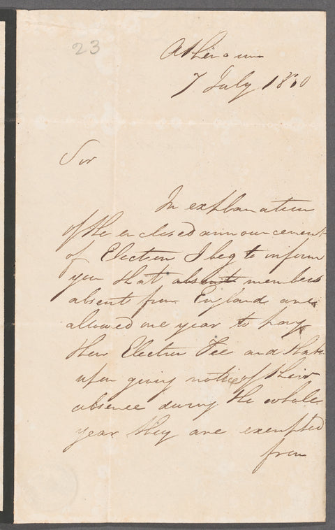 Edward Magrath to Robert Ker Porter, autograph letter signed