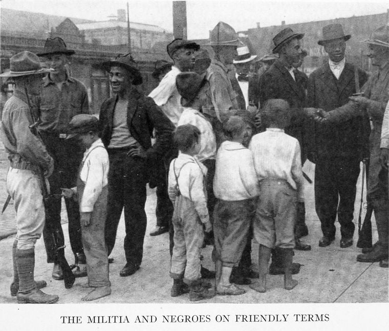The Militia and Negroes on friendly terms