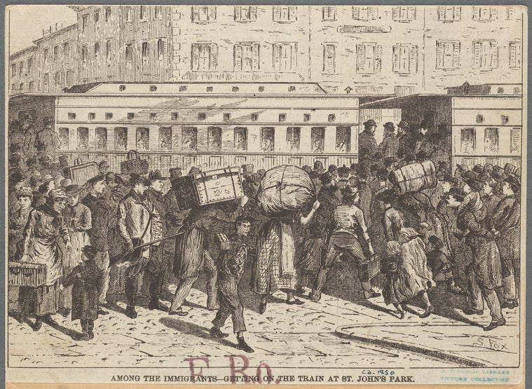 Among the immigrants - getting on the train at St. John's Park