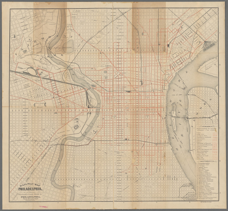 Railway map of Philadelphia : to accompany Westcott's guide book to Philadelphia