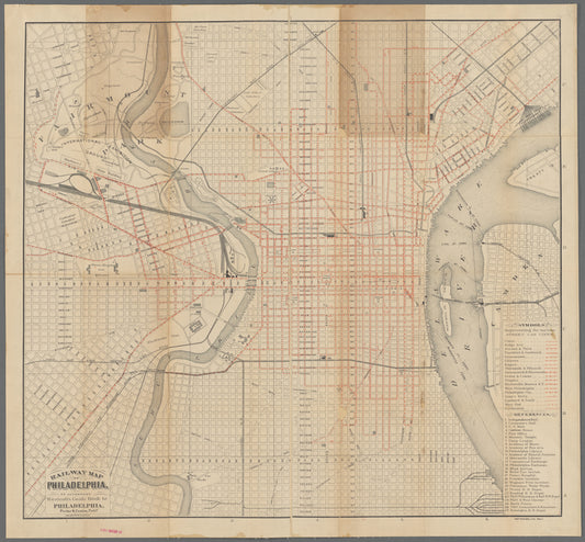 Railway map of Philadelphia : to accompany Westcott's guide book to Philadelphia