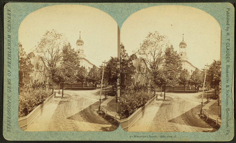 Moravian Church, first view of.