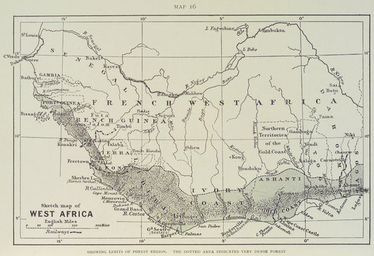 Sketch map of West Africa : showing limits of forest region