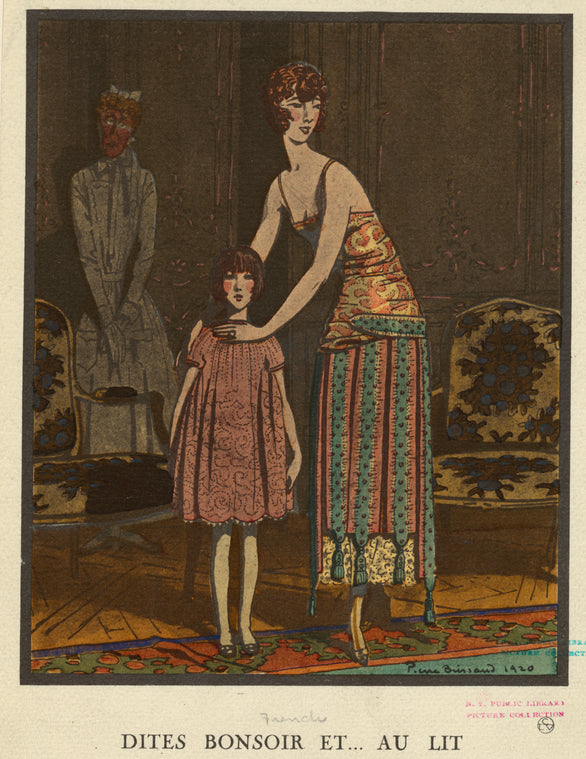 Dites bonsoir et...au lit: Robe du soir et robe d'enfant, de Jeanne Lanvin