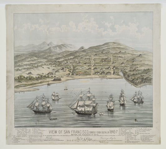 View of San Francisco, formerly Yerba Buena, 1846-7 before the discovery of gold.