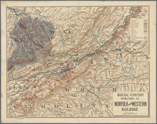 Mineral territory tributary to Norfolk and Western Railroad