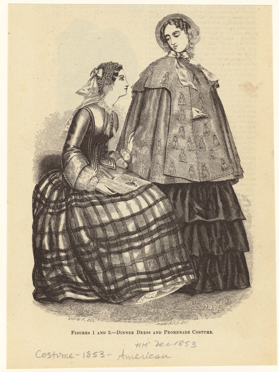 Dinner dress and promenade costume