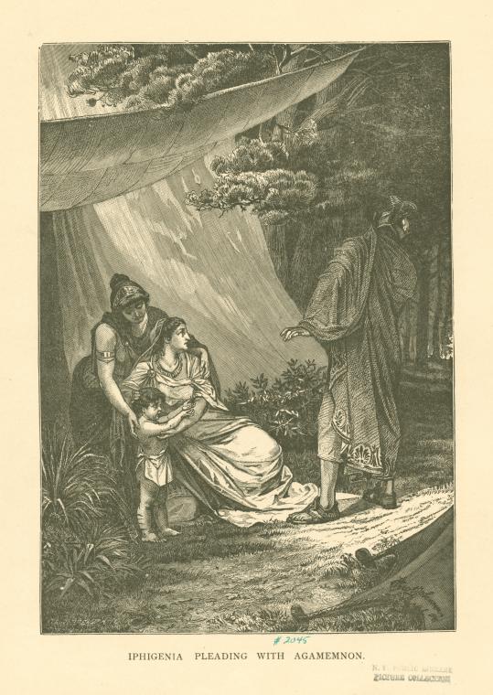 Iphigenia pleading with Agamemnon