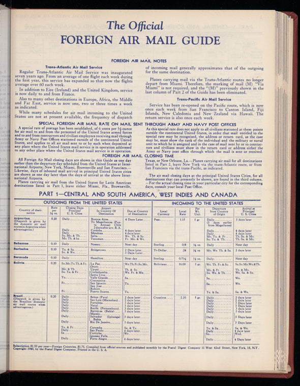 The Official foreign air mail guide