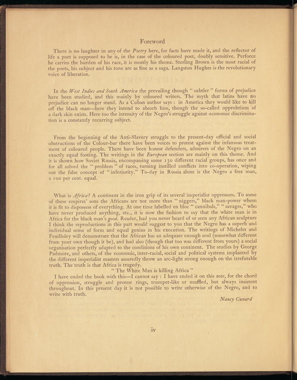 Negro anthology: 1931-1933