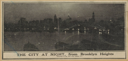 The city at night, from Brooklyn Heights
