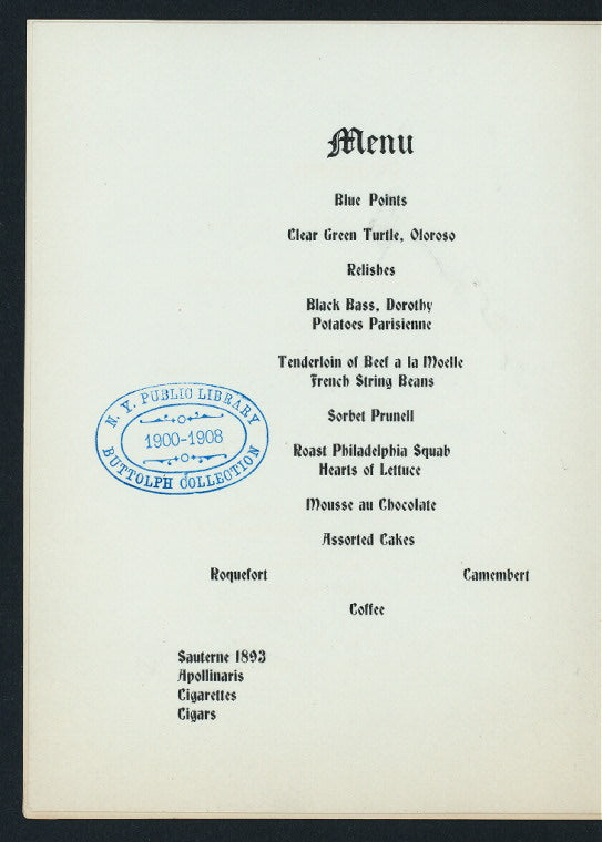 DINNER IN HONOR OF PROFESSOR ALBERT A. MICHELSON [held by] UNIVERSITY OF CHICAGO [at] THE AUDITORIUM ANNEX (HOTEL;)