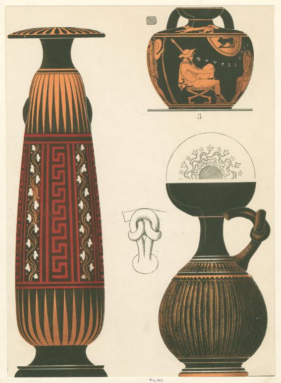 Attic alabastrum [alabastron] ; Attic ointment vessel showing Odysseus [and] Achilles ; Attic ointment vessel