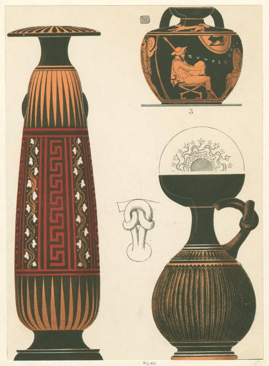 Attic alabastrum [alabastron] ; Attic ointment vessel showing Odysseus [and] Achilles ; Attic ointment vessel