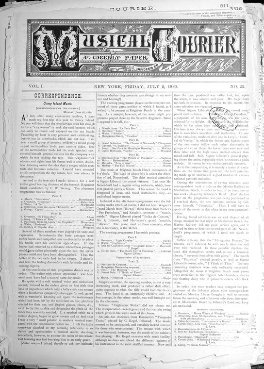 The Music magazine/Musical courier