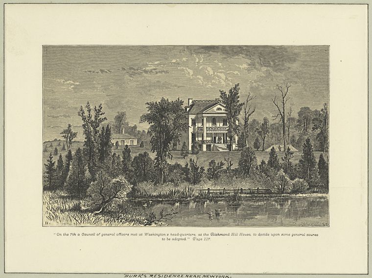 Burr's residence near New York