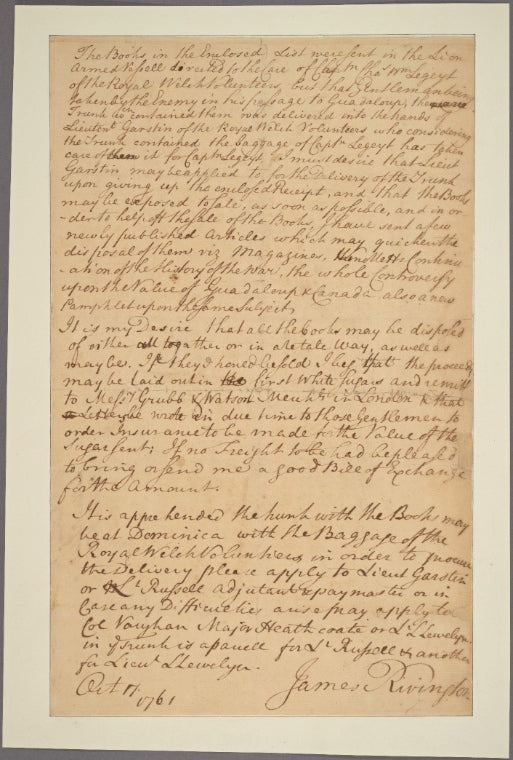 Letter to -- --