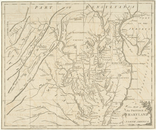 A New map of the province of Maryland in North America.