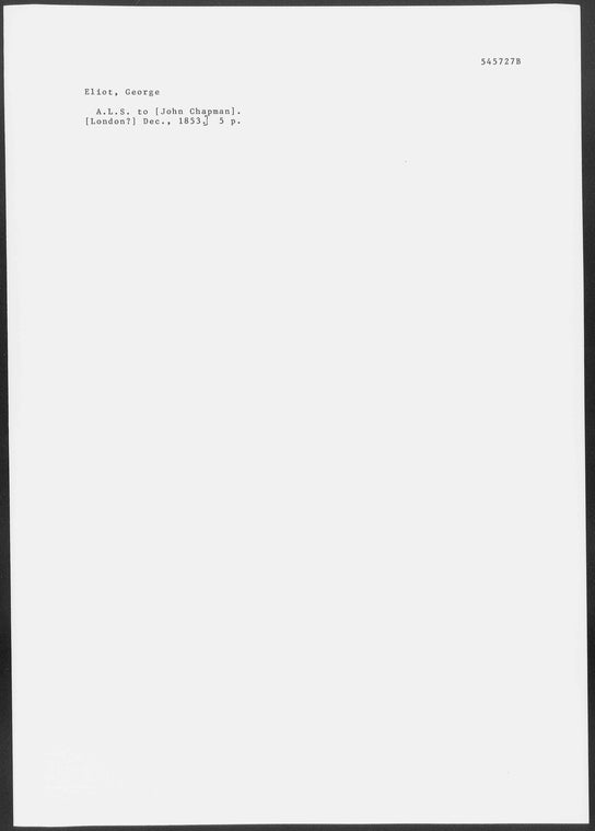 [Chapman], [John]. ALS to