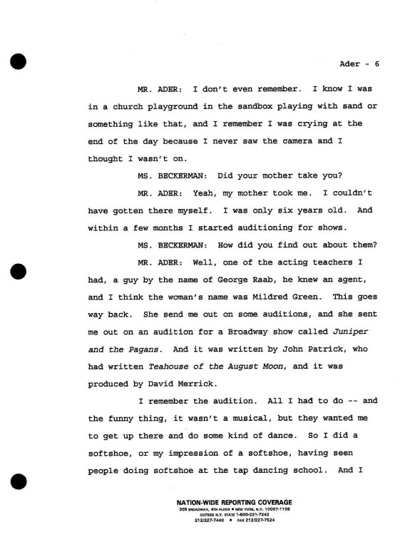Bob Ader: [interview]