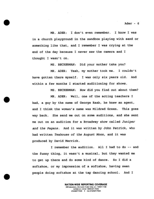 Bob Ader: [interview]