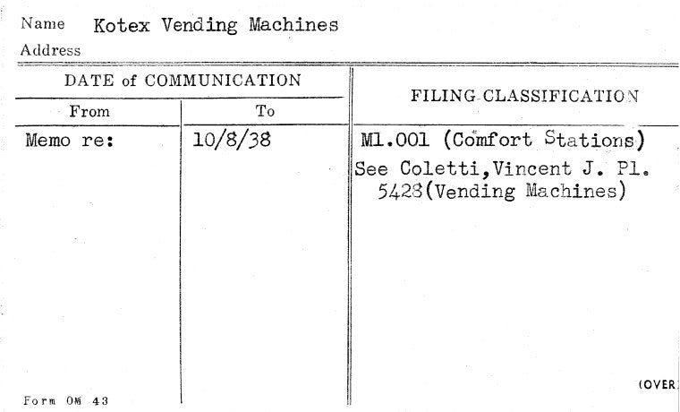 Kotex Vending Machines